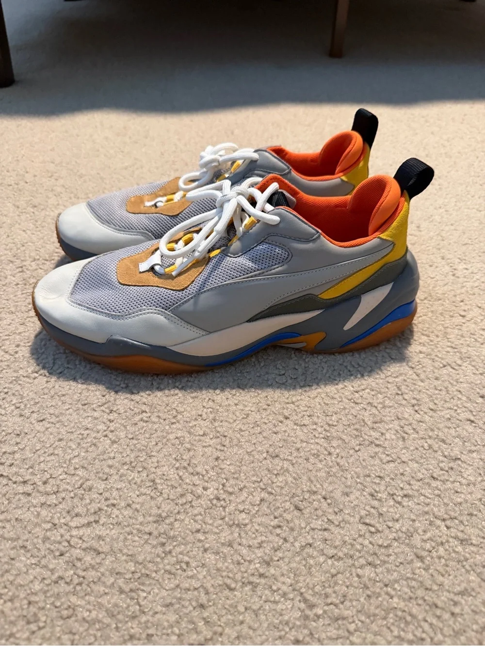 PUMA Kids' Colorblock Runner Sneaker - Gray/Yellow/Orange